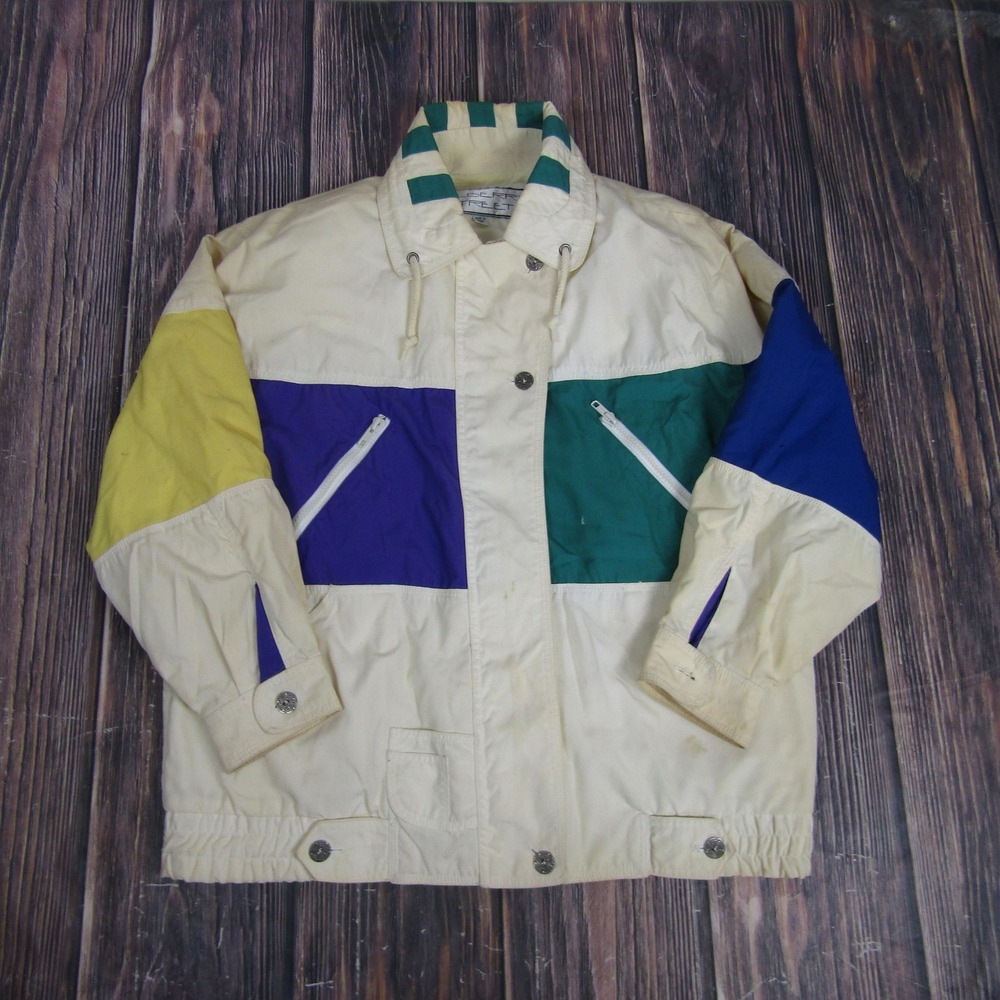 Vintage Mulberry Street Jacket Mens Small Multicolor Colorblock Windbreaker 90s